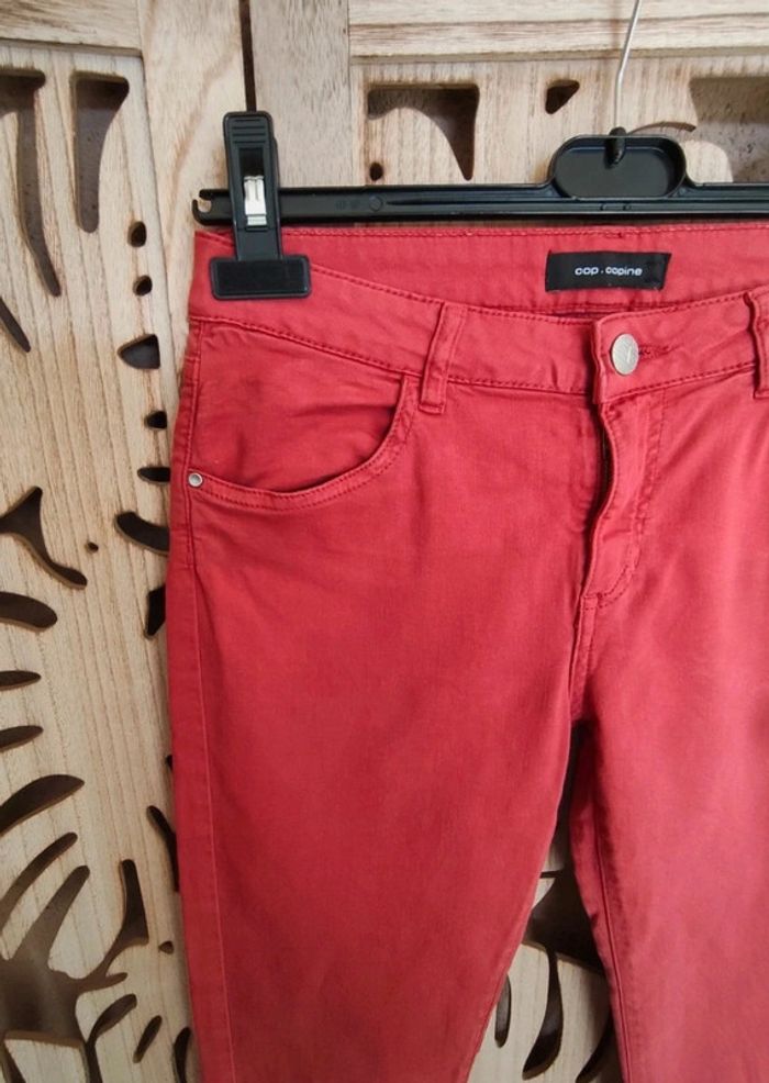 Pantalon skinny corail / rouge Cop Copine - photo numéro 4