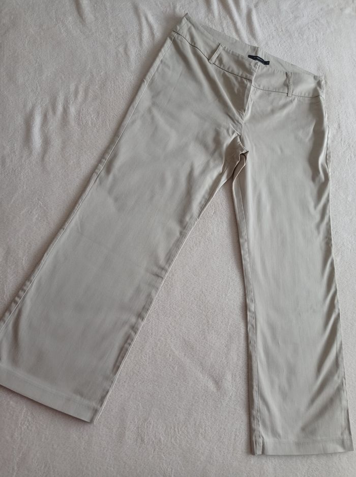 Pantalon droit beige. Shesan 42 - photo numéro 4
