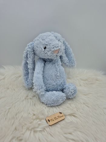 Doudou Lapin Bashful Jellycat bleu clair