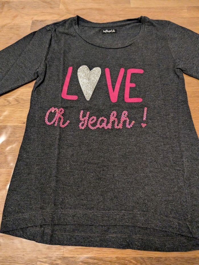 T-shirt Love fille 8 ans influx neuf sans étiquette - photo numéro 5