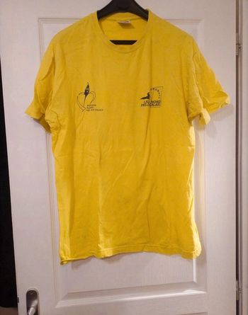 T-shirt coton jaune taille L handball féminin vintage