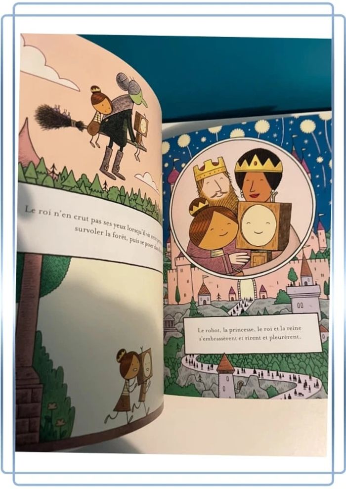 Livre école des loisirs le petit robot de bois et la princesse bûche - photo numéro 4