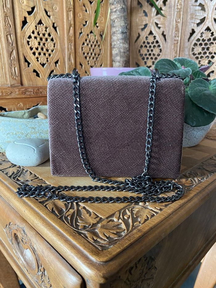 Mini sac à main velours neuf - photo numéro 2