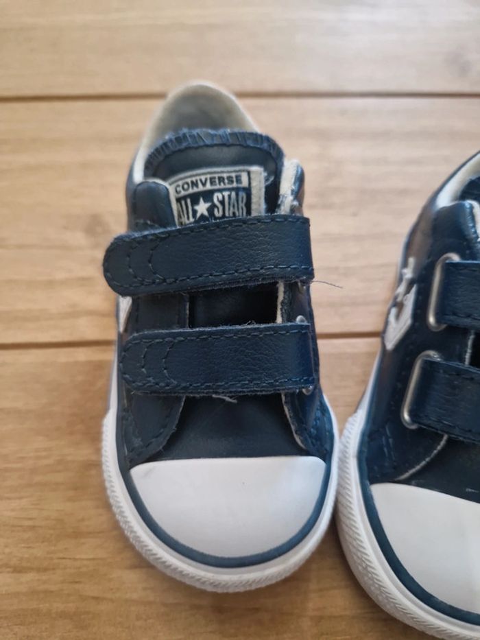 Basket converse T21 cuire bleu - photo numéro 4
