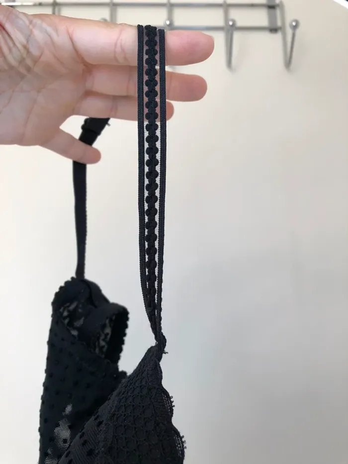 Soutien-gorge noir à pois Monoprix 90C - photo numéro 5