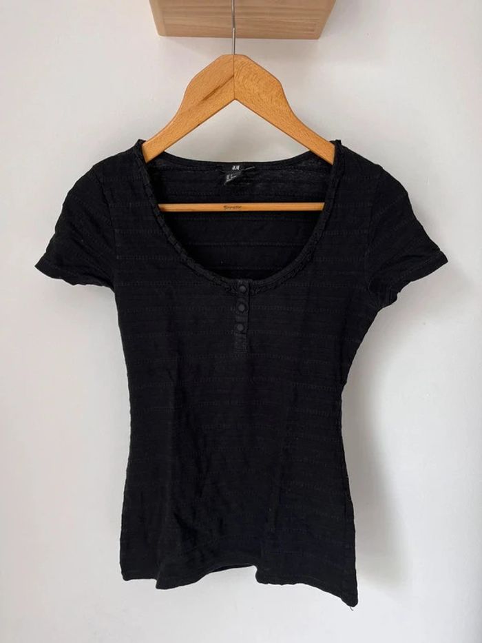 T-shirt noir mignion H&M