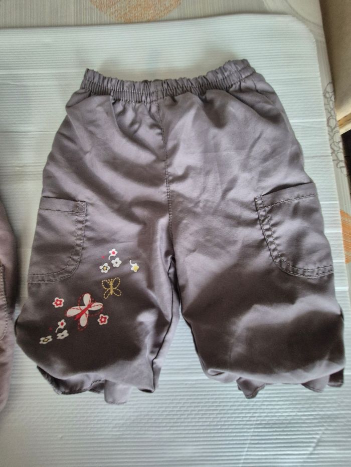 Lot 3 pantalons fille 6 mois - photo numéro 2