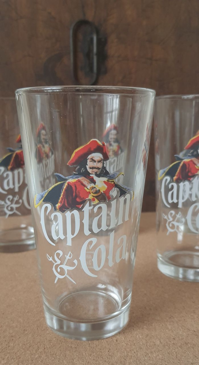 Lot de 5 verres "Captain & Cola" - photo numéro 2
