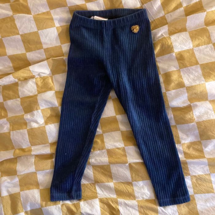 Legging en velours couleur taupe