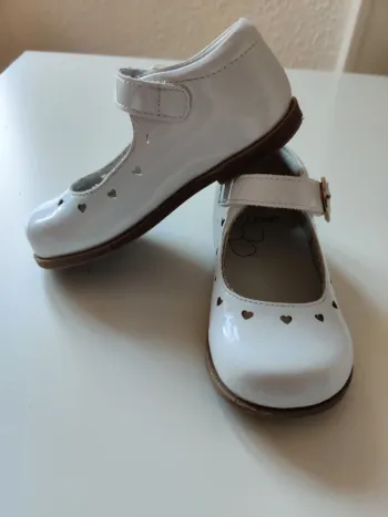 Chaussures ballerines à scratch fille 24