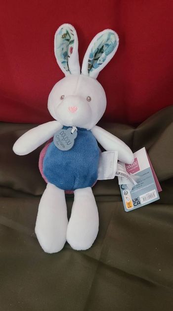 Peluche lapin Pâques pop-up - Bleu