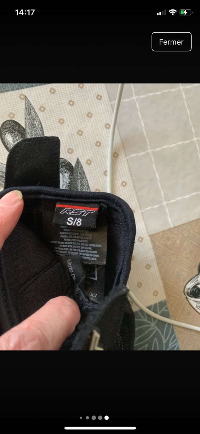 Gants de moto RST - Taille S/8 - photo numéro 6