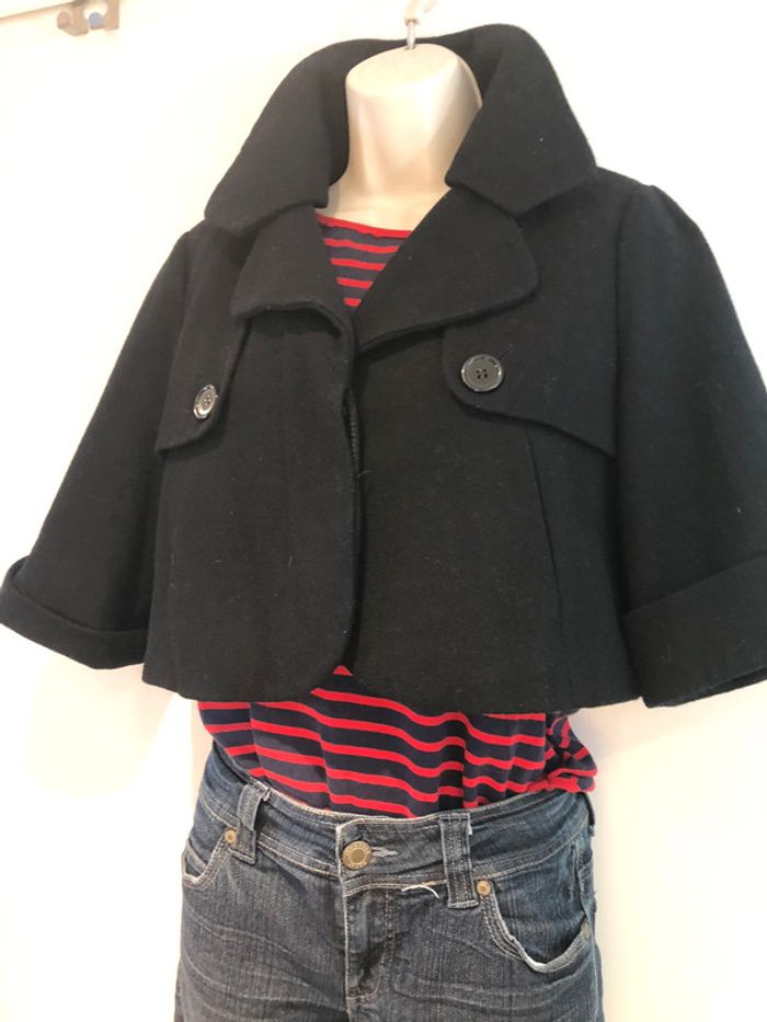 Camaïeu petite veste matière Caban taille 38 - photo numéro 18