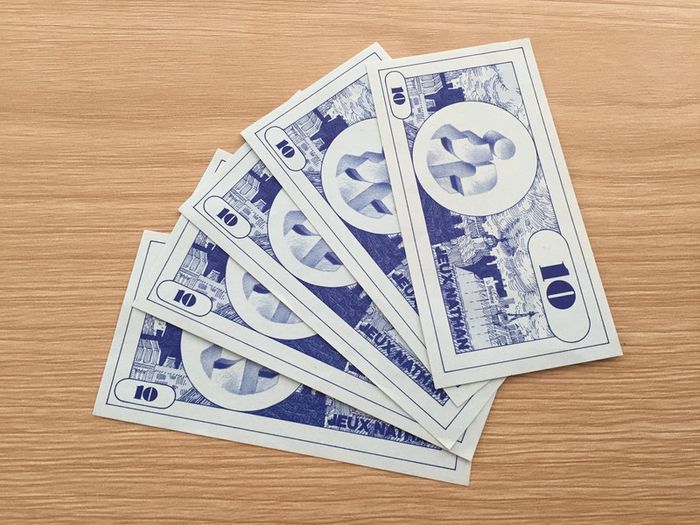 Billets 10 x5 pièce détachée jeu de société Richesses de France édition Nathan #A42