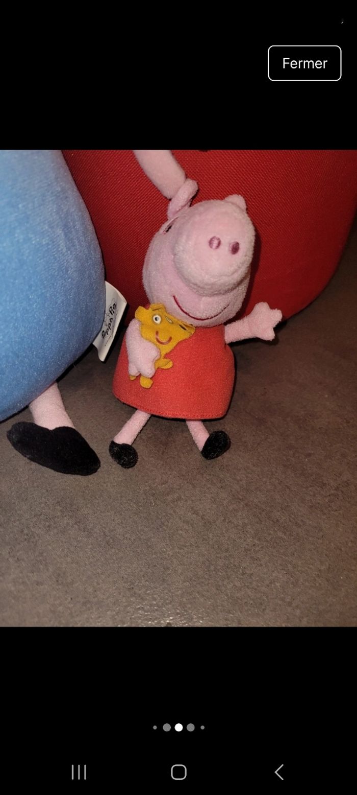 Lot peppa pig  grande et petite peluches /tbe et bon état - photo numéro 4