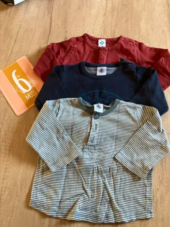 Tshirts manches longues 6 mois garçon