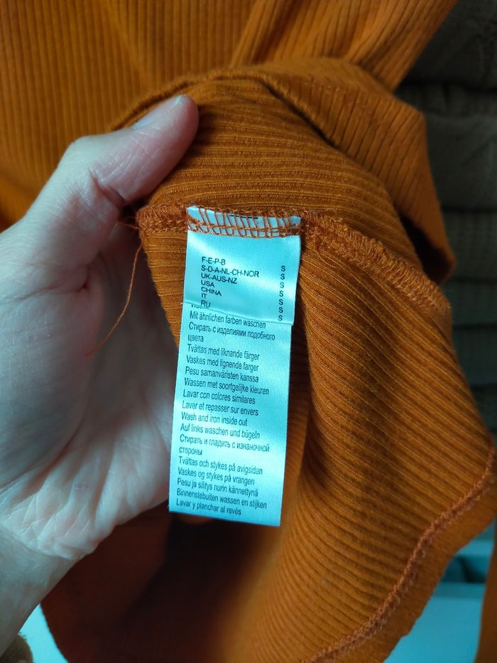 Tee shirt manches longues orange femme la redoute S - photo numéro 5