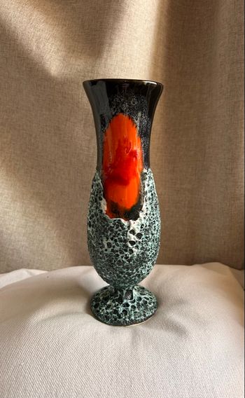 Superbe Vase Vintage Vallauris – Décor "Écume de Mer" & Lave