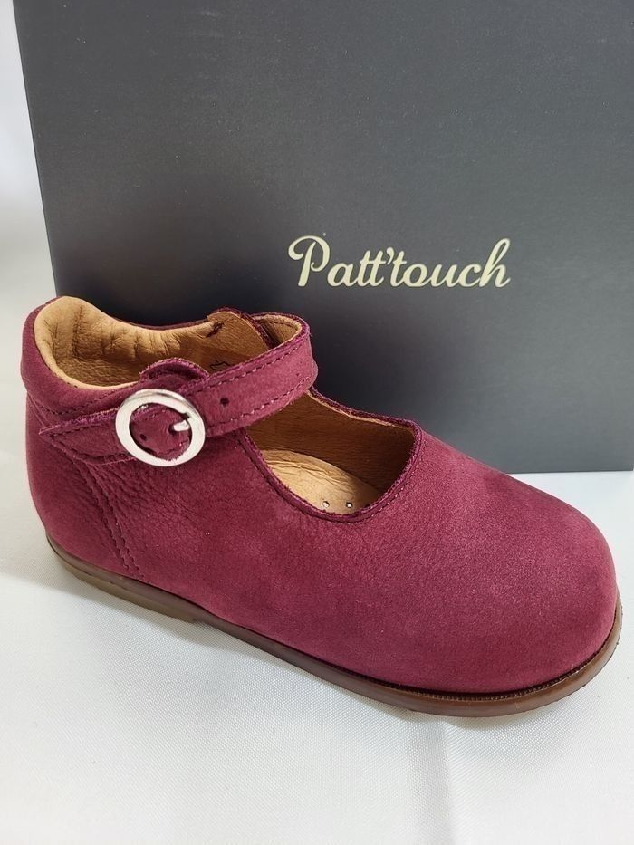 Chaussures charles IX fille en cuir framboise Point 23 Made in France 🇨🇵