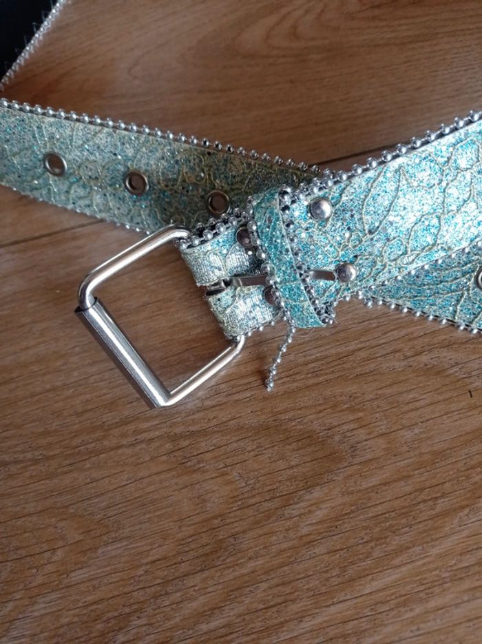 Ceinture bleu argenté - photo numéro 2