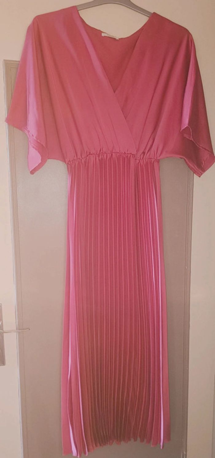 Robe plissée rose senes