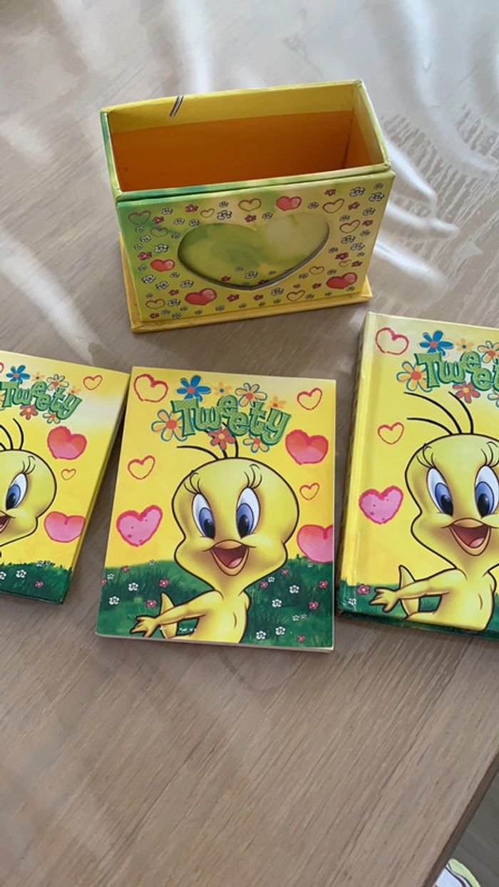 Ensemble de petits cahiers tweety avec support - photo numéro 7
