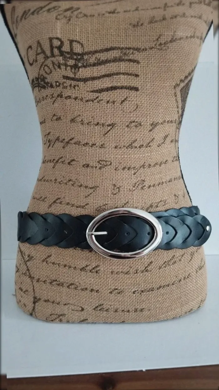 Ceinture noire croisée 90 cm