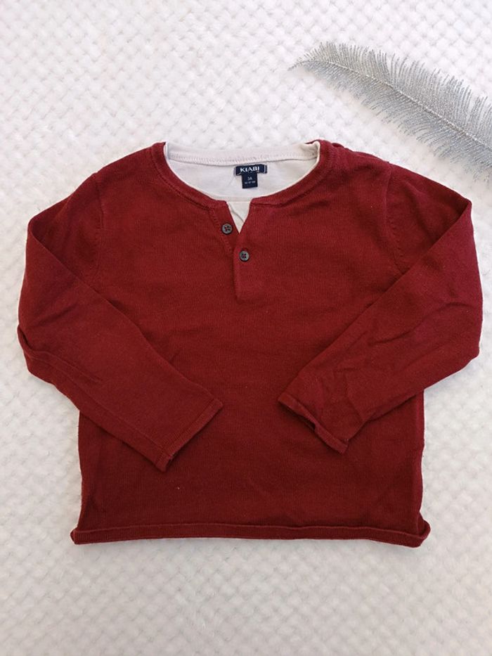 🔸Kiabi Pull effet superposé – 3 ans 🔸