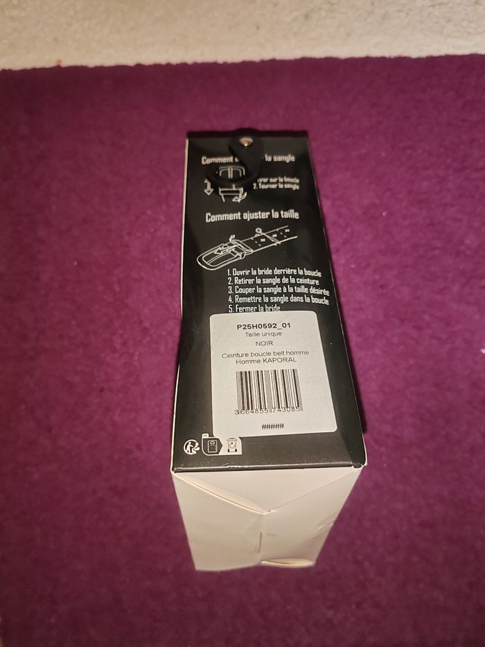 Ceinture pour homme kaporal de couleur noir - photo numéro 2