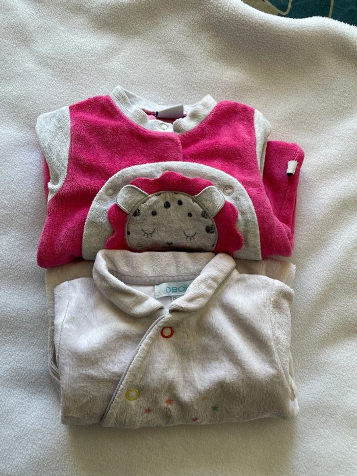 Lot de deux pyjamas bébé fille 1 mois - photo numéro 7