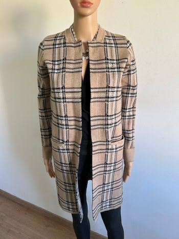 Cardigan beige camel à carreaux Morgan taille XS TBE