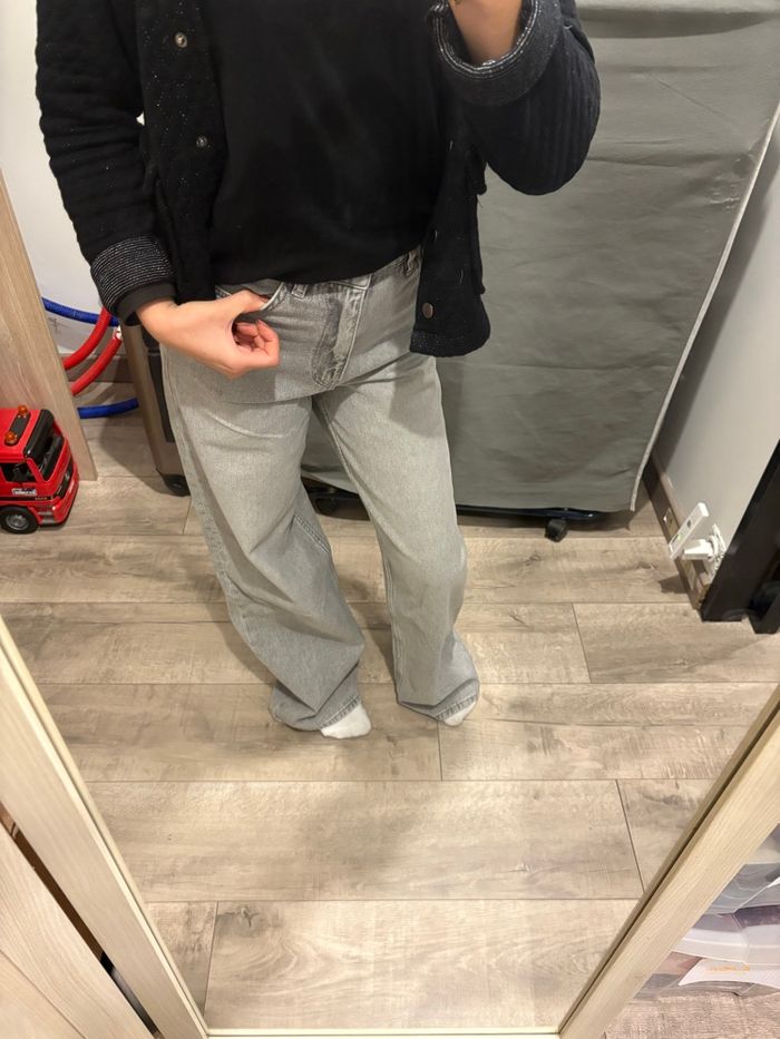 jeans wide leg gris - photo numéro 8