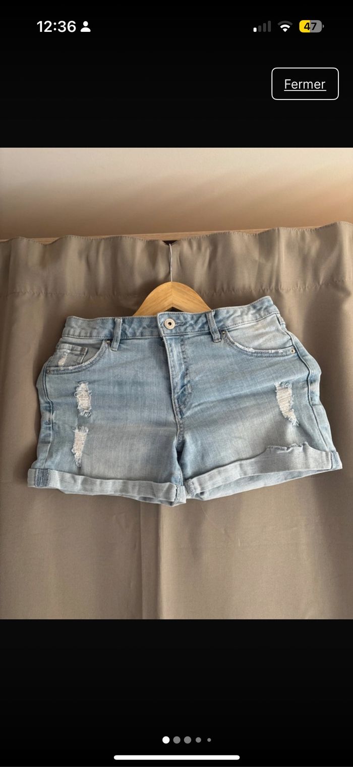 Short en jeans