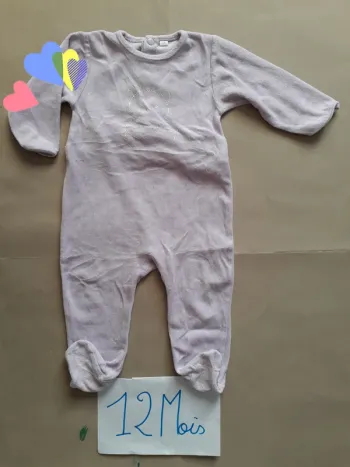 Pyjama / Grenouillère velours 12 Mois