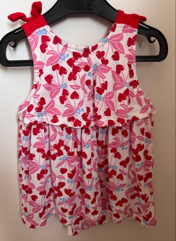 Robe body thème bouquet de cerises 36 mois sergent major