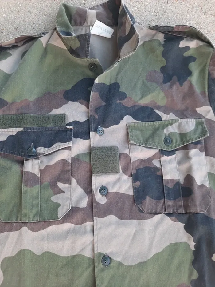 Ensemble treillis militaire pantalon chemisette taille M - photo numéro 5