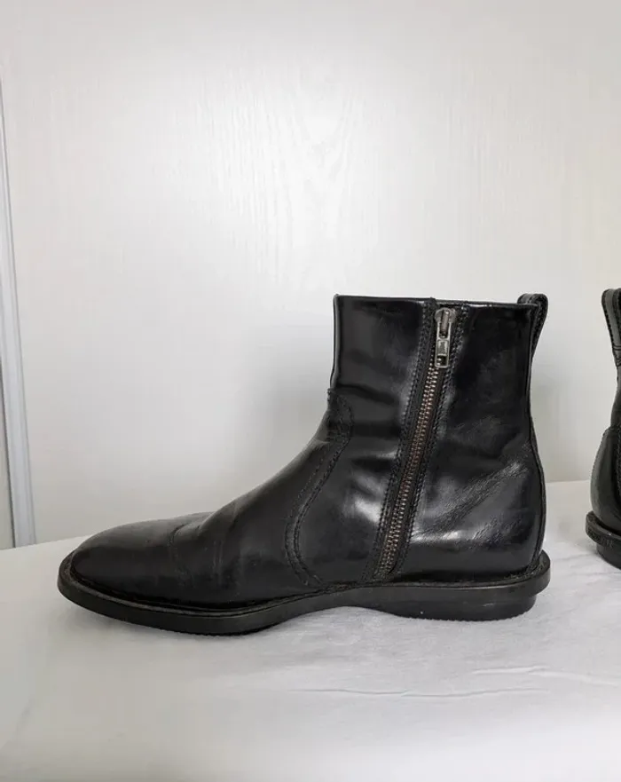 Bottines en cuir noir - Hogan - taille 7,5 (41) - photo numéro 4