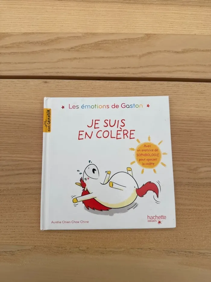 Livre émotion Gaston je suis en colère