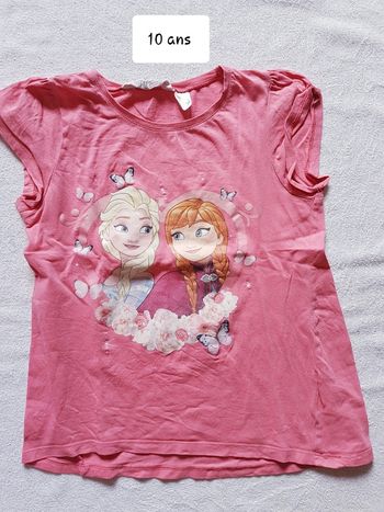 T-shirt reine des neiges 10 ans
