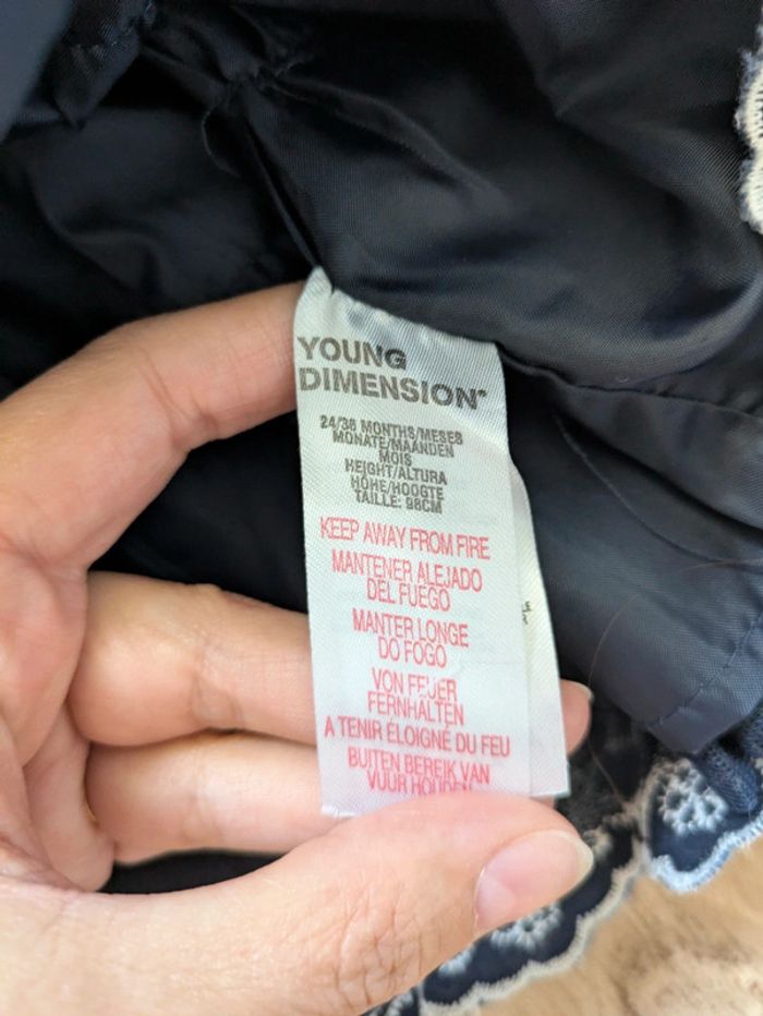 Robe chic marine et blanc 3 ans - 98cm - photo numéro 5