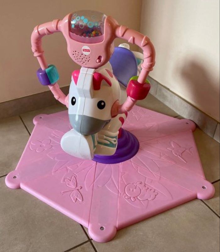 Zèbre tourni rebond rose - photo numéro 2