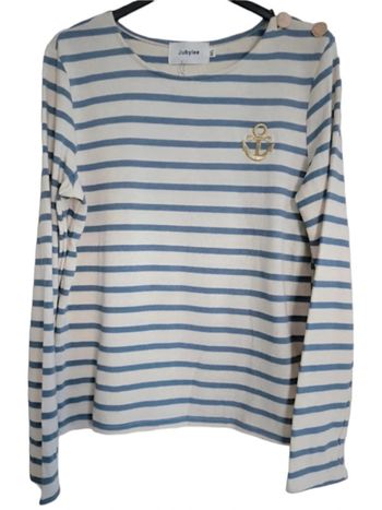 Superbe marinière bleu et ecru