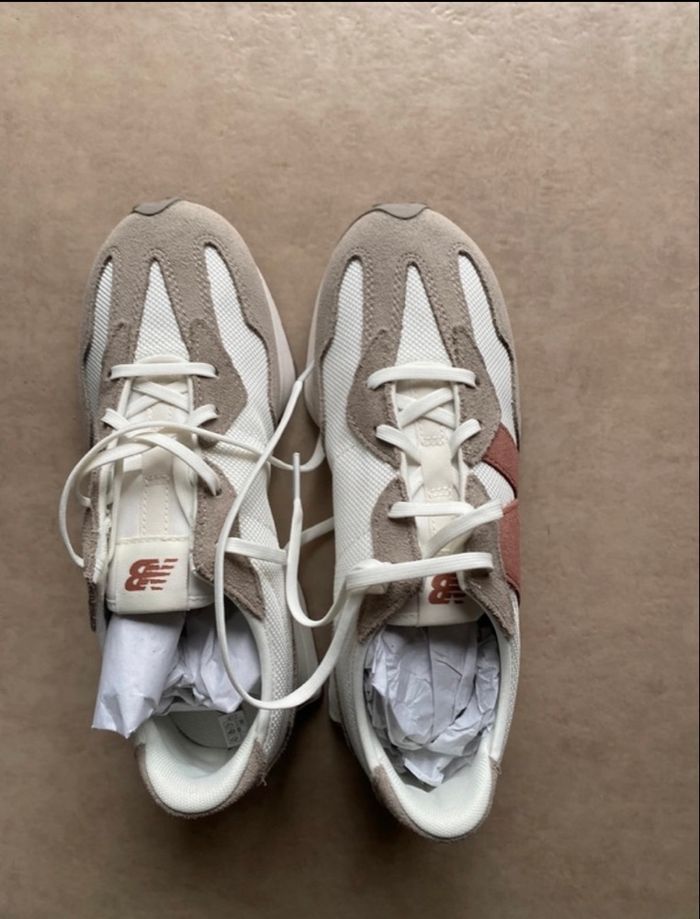 Baskets sneakers new balance 327 blanches et roses taille 38,5 - photo numéro 3