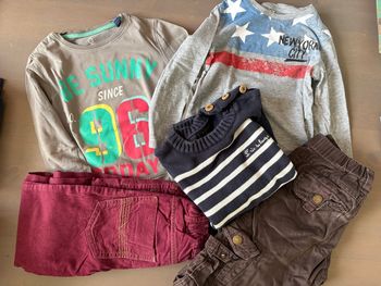 Lot tee shirt, pull, pantalon 5 ans