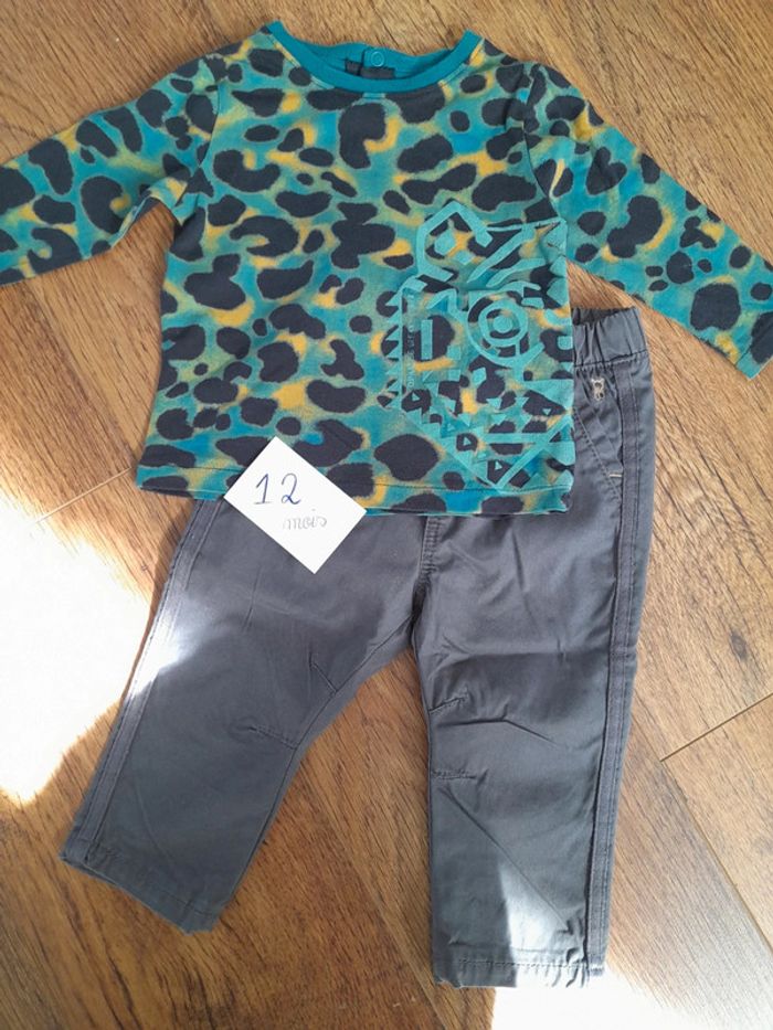 Magnifique ensemble léopard 3pièces neuf 12 mois