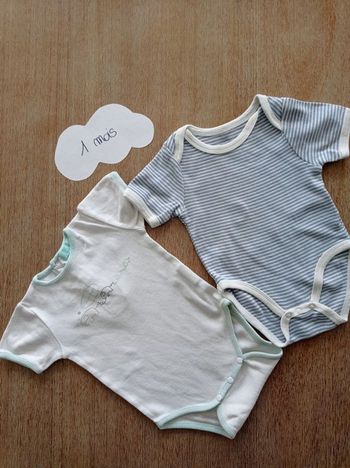 Lot de 2 bodies 1 mois