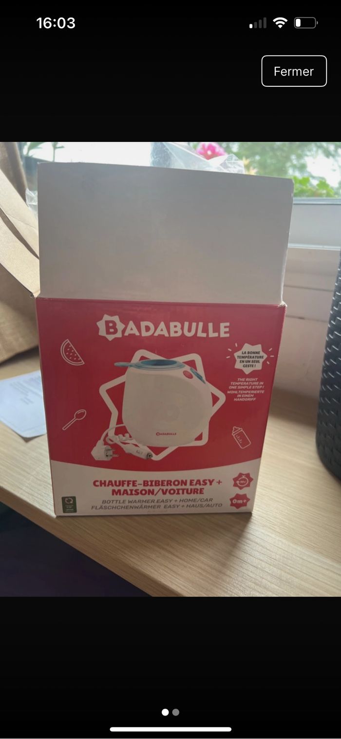 Chauffe biberon avec adaptateur voiture