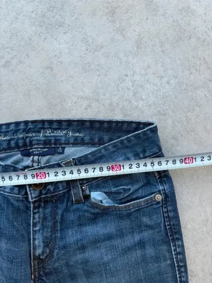 Jeans Levi's 552 W26 FR36 coupe droite bleu marine Femme Women pan549b - photo numéro 3