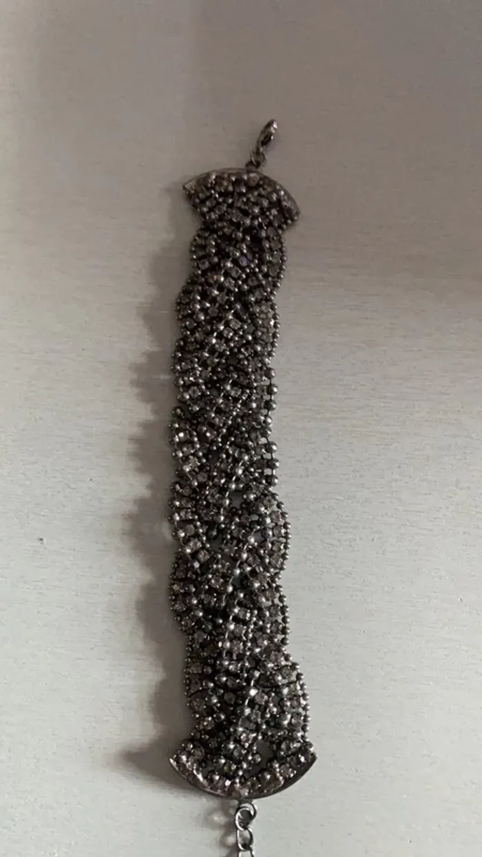 superbe ensemble boucle d’oreille plus bracelet acier - photo numéro 3