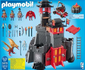 Playmobil 5479 Château du dragon rouge occasion tbe vendu actuellement dans les 150/180e neuf